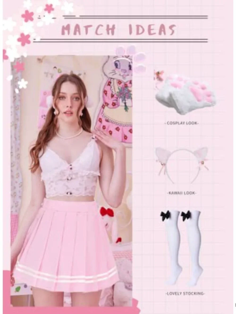Avidlove Pleated Mini Skirt High Waisted A-Line School Uniform Cheer Skirt